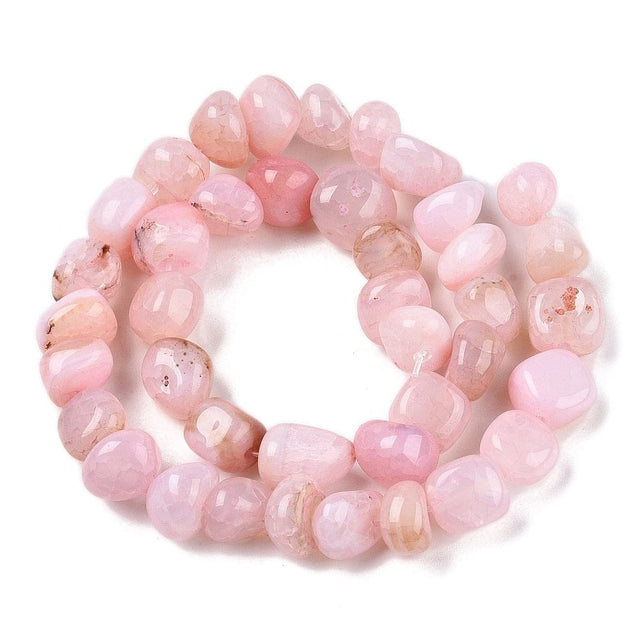 Agat – Rosa, Nuggets (6,5 - 13,5mm) - Uniq Perler - 113653
