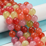 Agat – Rund, Rødt Mix (10mm) - Uniq Perler - 115247