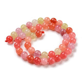 Agat – Rund, Rødt Mix (8mm) - Uniq Perler - 115248