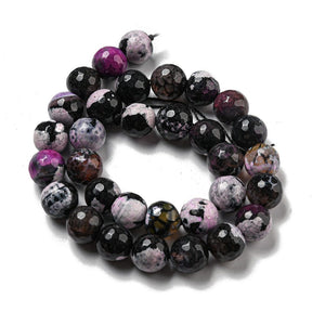 Agate – Black, Faceted (12mm) - Uniq Perler - 112827