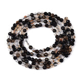 Agat – Sort, Facetteret, Rund (2 - 2,5mm) - Uniq Perler - 116106