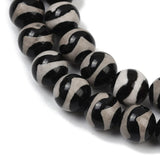 Agat – Tibetansk Mønster, Runde (8mm) - Uniq Perler - 114687