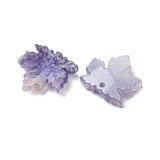 Ahornblad Glas Vedhæng – Lilla (16x16x4mm) 8 stk - Uniq Perler - 