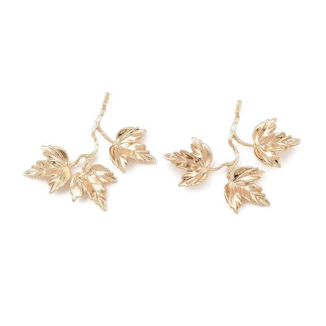 Ahornblad Vedhæng – Langtidsholdbar Forgyldt (40x34mm) - Uniq Perler - 