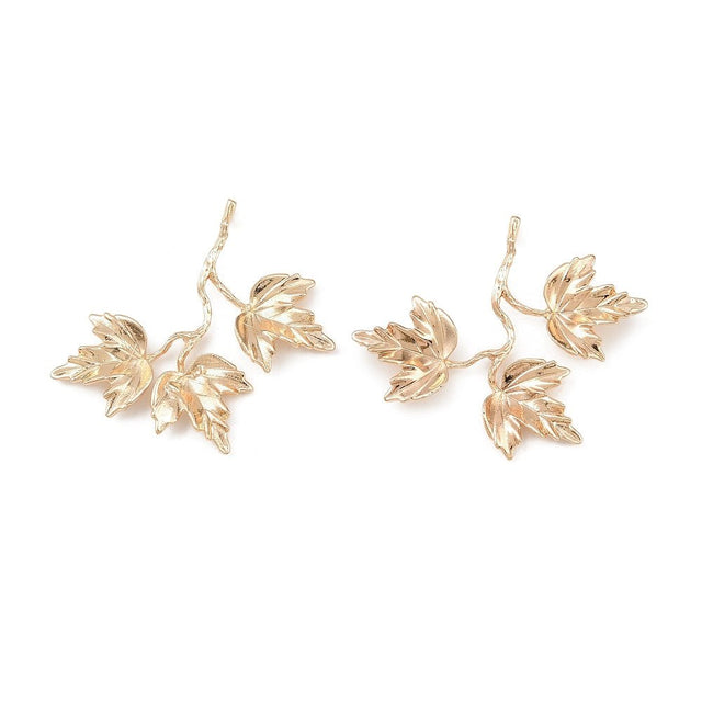 Ahornblad Vedhæng – Langtidsholdbar Forgyldt (40x34mm) - Uniq Perler - 