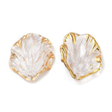 Akryl Blade Med Gylden Kant, 20x17mm, (20 stk) - Uniq Perler - 111711