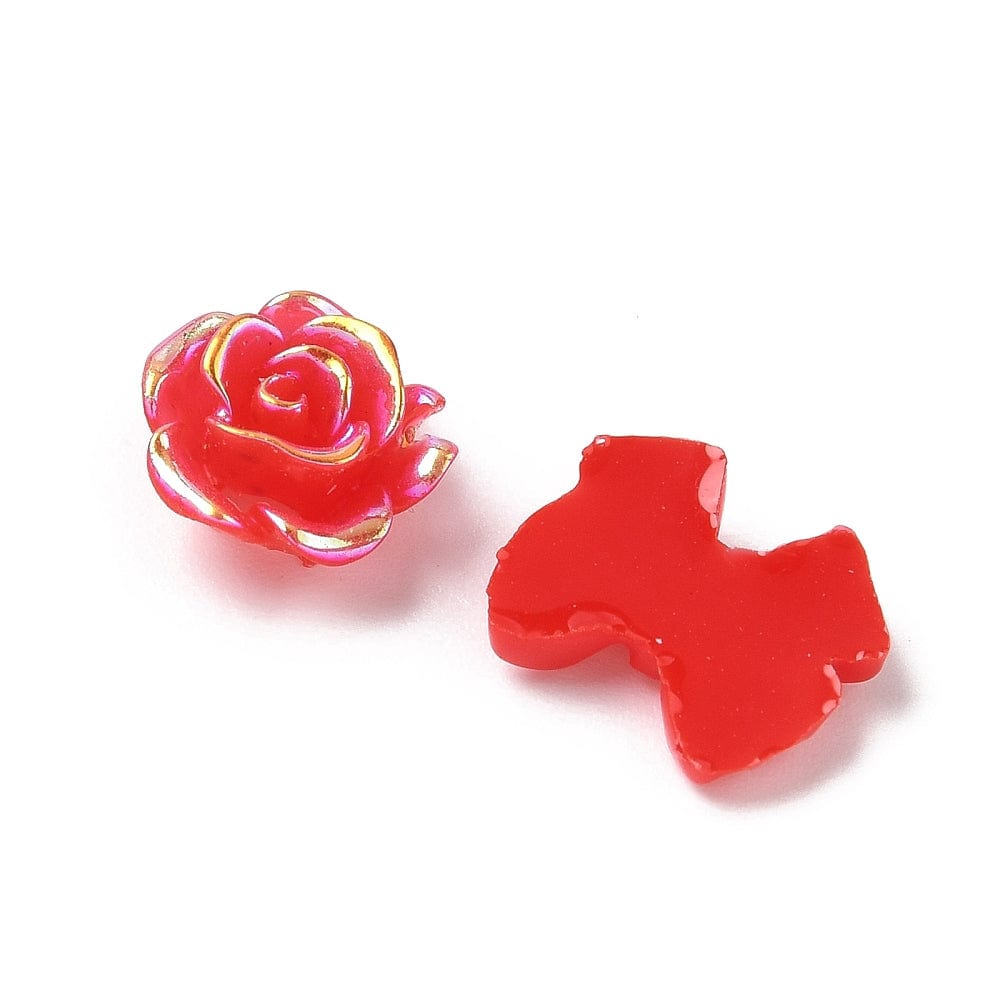 Akryl Cabochon Mix – Rød (6 - 18mm) 100 stk - Uniq Perler - 114874