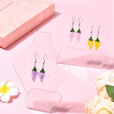 Akryl Display Til Ørestikkere & Øreringe - 4 stk. - Uniq Perler - 114904