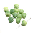 Akryl Hjerter - Grøn (12mm) 10 stk. - Uniq Perler - 114244