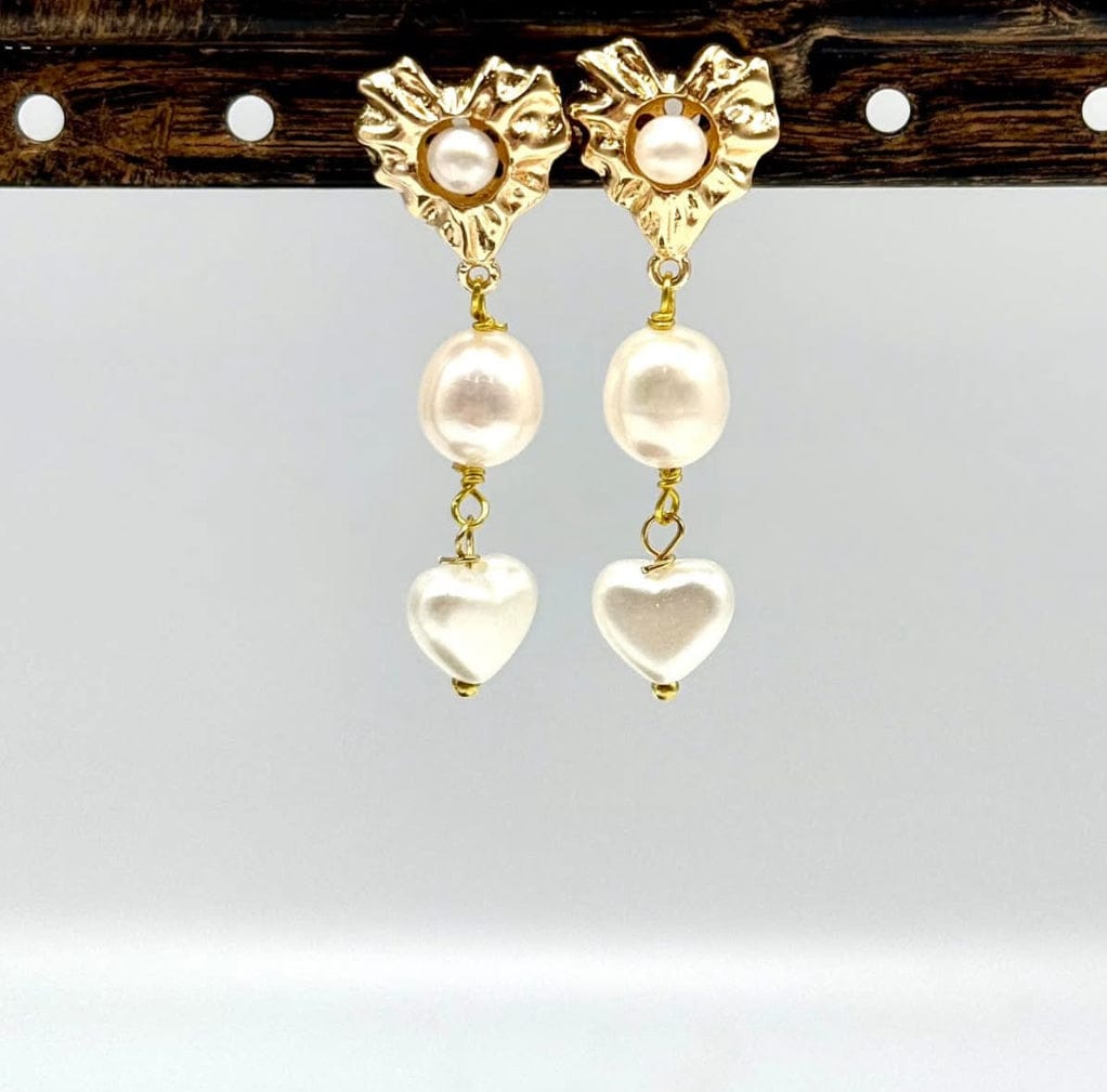 Akryl Hjerter, Hvid, 7,5x9x5mm, 200 stk. - Uniq Perler - 1111490371