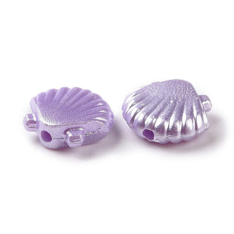 Akryl Muslinge Perler, Assorteret Farver, (10x11mm) 20 stk. - Uniq Perler - 111713