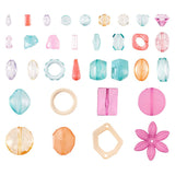 Akryl Perle - Farverigt Mix, (100 gram) - Uniq Perler - 115147