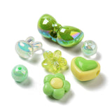 Akryl Perle Mix, Grønne Nuancer, (100gr) - Uniq Perler - 111961