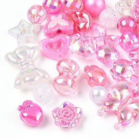 Acrylperlen-Mix, Pink Nuancen, (100gr) - Uniq Perler - 111963