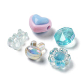 Akryl Perle Mix, Turkis Nuancer, (100gr) - Uniq Perler - 111965