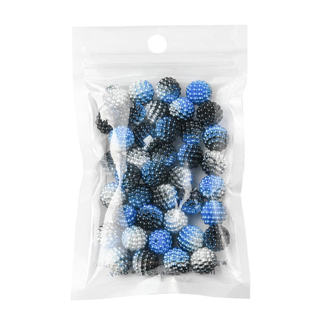 Akryl Perler - Blå Nuancer (12mm) 40 stk. - Uniq Perler - 315859