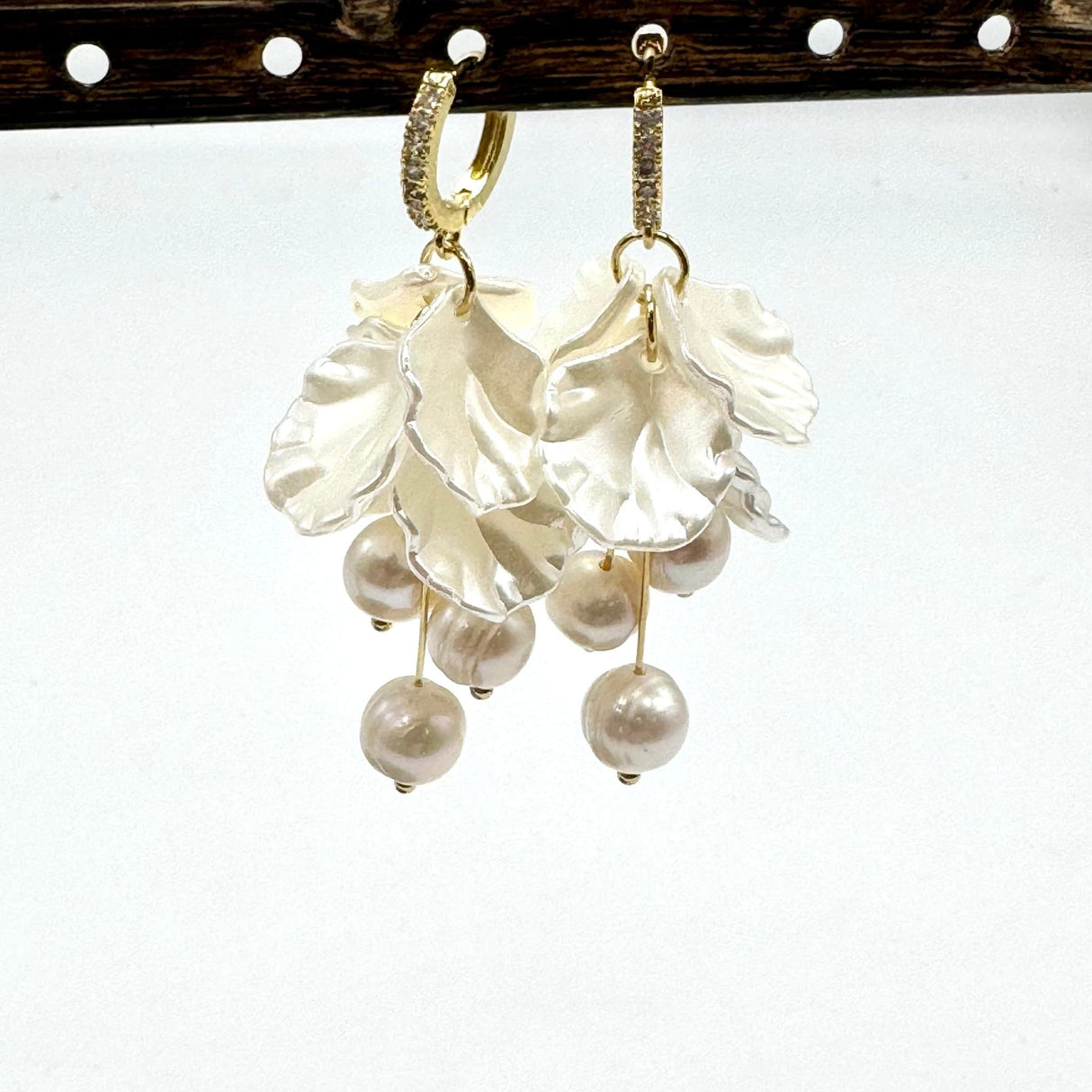 Akryl Vedhæng - Hvid (17x15mm, 20 stk.) - Uniq Perler - 111824