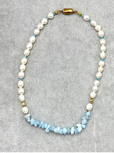 Akvamarin – Blå Nuggets (4–12mm) - Uniq Perler - 0000008442