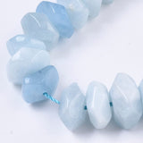 Akvamarin – Facetteret Nugget (11x6mm) - Uniq Perler - 112829