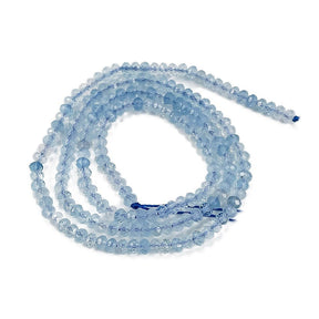 Akvamarin – Fasettert Rondell (3x2,5mm) - Uniq Perler - 113137