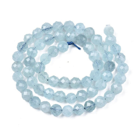 Akvamarin – Mange Facetteret (6mm) - Uniq Perler - 114927
