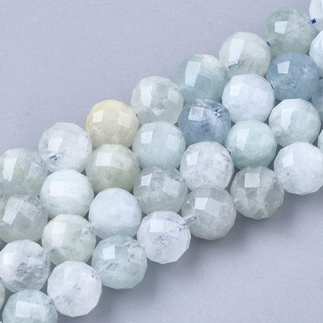 Akvamarin – Mange Facetteret (8mm) - Uniq Perler - 113691