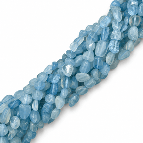 Akvamarin – Oval (8–15x4–12mm) - Uniq Perler - 114101