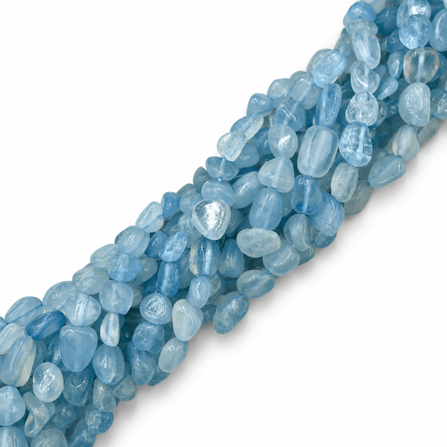 Akvamarin – Oval (8–15x4–12mm) - Uniq Perler - 114101