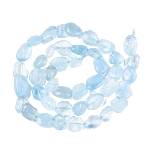 Akvamarin – Oval (8–15x4–12mm) - Uniq Perler - 114101