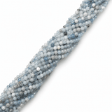 Akvamarin Perler – Facetterede, Runde (4 mm) - Uniq Perler - 117278