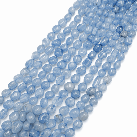 Akvamarin Perler – Nugget (6–8mm) - Uniq Perler - 118206