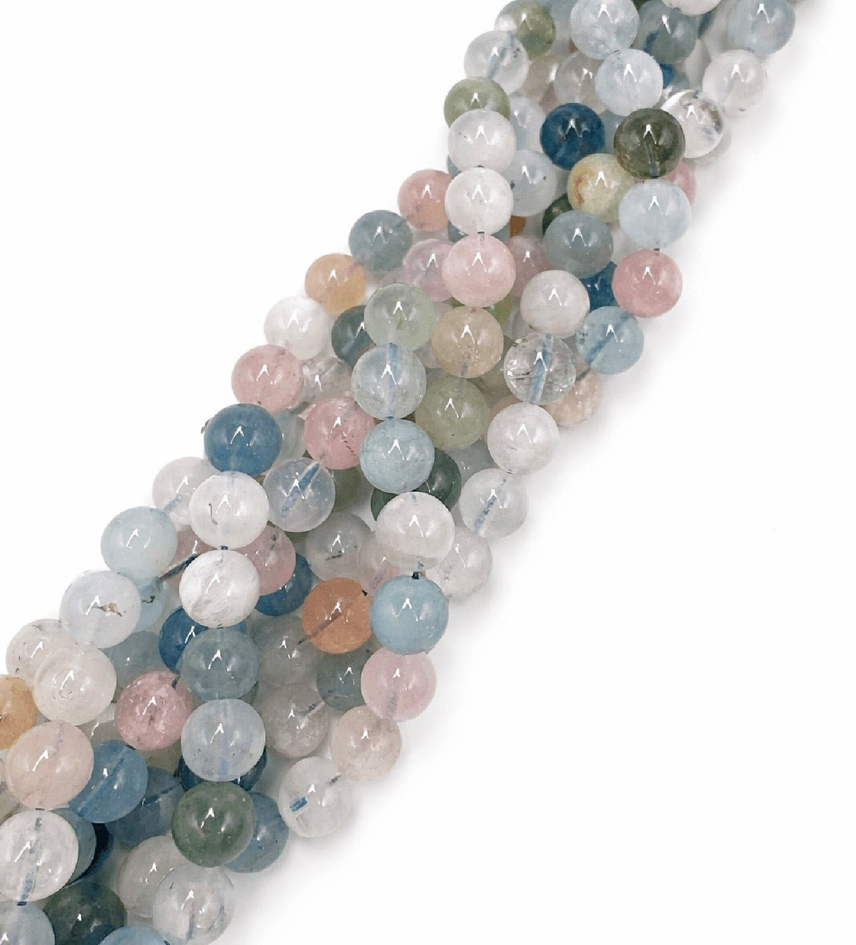 Akvamarin Perler – Runde (9,5~10mm) - Uniq Perler - 119293