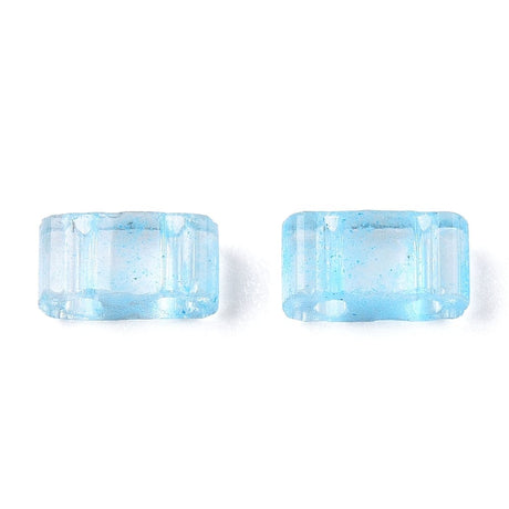 AL Enkelt perler og sæt 2 hul´s glas perler str. 4,5x2,5 mm, 10 stk.