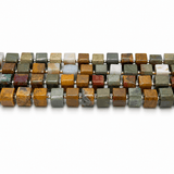 Alashan Agat Perler – Kubeformede (9x11x11mm) - Uniq Perler - 1638501