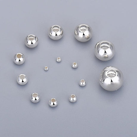 Ali metal perler Sterling Sølv Perler, 2mm, 10 stk