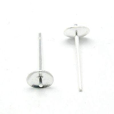 Ali ørestikkere Ørestikkere til top/anboret perler, sterling sølv 925, 5 mm
