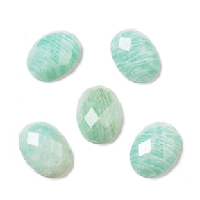 Amazonit Cabochon – Facetterade, Ovala (13x18mm) 1 st - Uniq Perler - 
