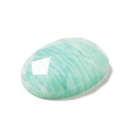 Amazonit Cabochon – Facetterede, Ovale (13x18mm) 1 stk - Uniq Perler - 
