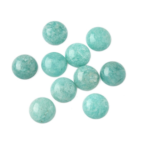 Amazonit Cabochon – Halvrund (12mm) 1 stk - Uniq Perler - 