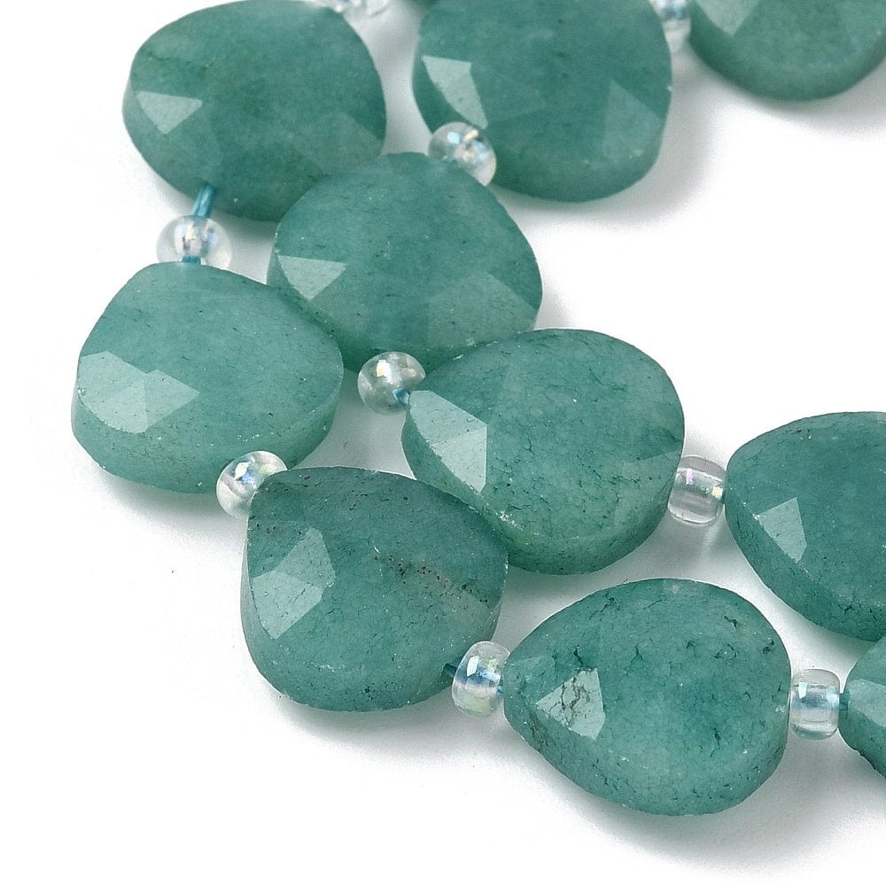 Amazonit Dråber - Turkis, Facetteret (12x12x6mm) - Uniq Perler - 115900