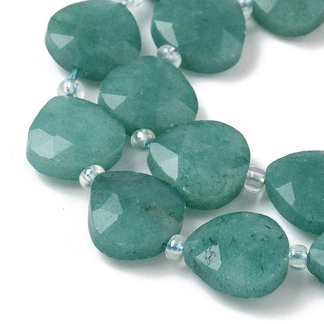 Amazonit Dråber - Turkis, Facetteret (12x12x6mm) - Uniq Perler - 115900