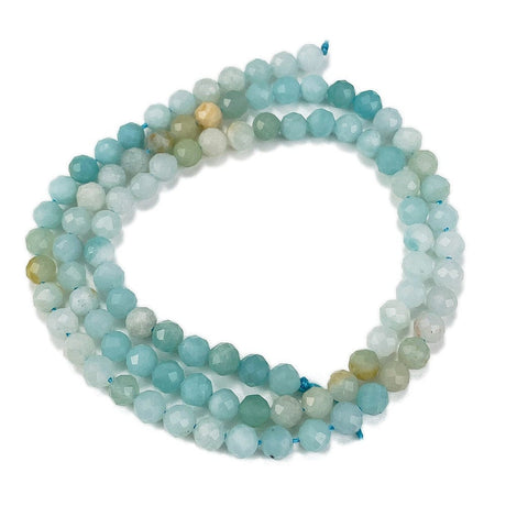 Amazonit, Facetteret - 4mm - Uniq Perler - 113139