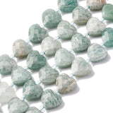 Amazonit Hjerte Perler - (9x10mm) - Uniq Perler - 652283