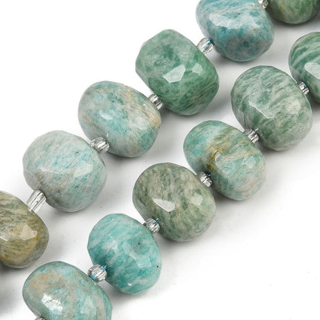 Amazonit – Nuggets, Facetteret (14 - 21mm) - Uniq Perler - 115903