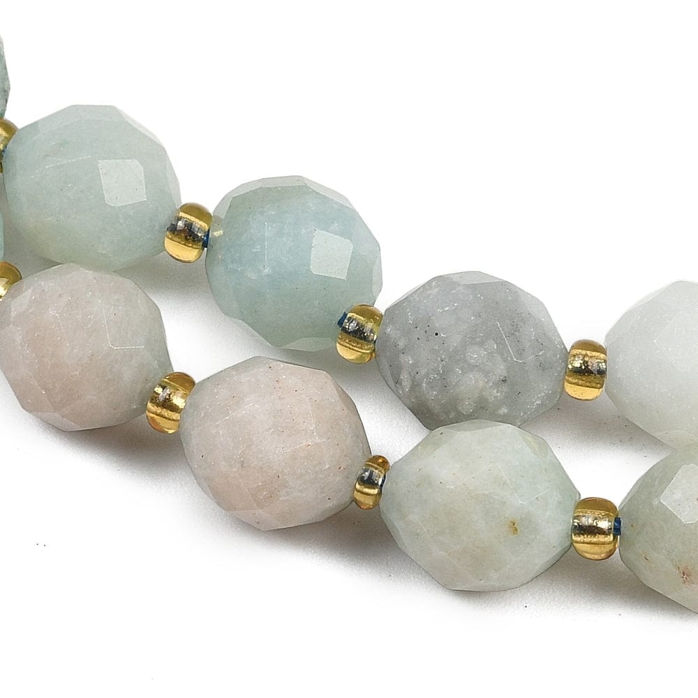 Amazonit – Oval, Facetteret (9x10mm) - Uniq Perler - 115904