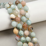 Amazonit – Oval, Facetteret (9x10mm) - Uniq Perler - 115904