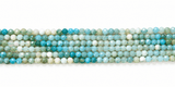 Amazonit Perler – Facetterede, Gradueret Farve, Grade A (3mm) - Uniq Perler - 125632