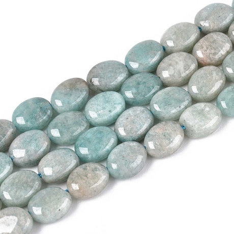 Amazonit Perler – Flad Oval (8x6mm) - Uniq Perler - 115785