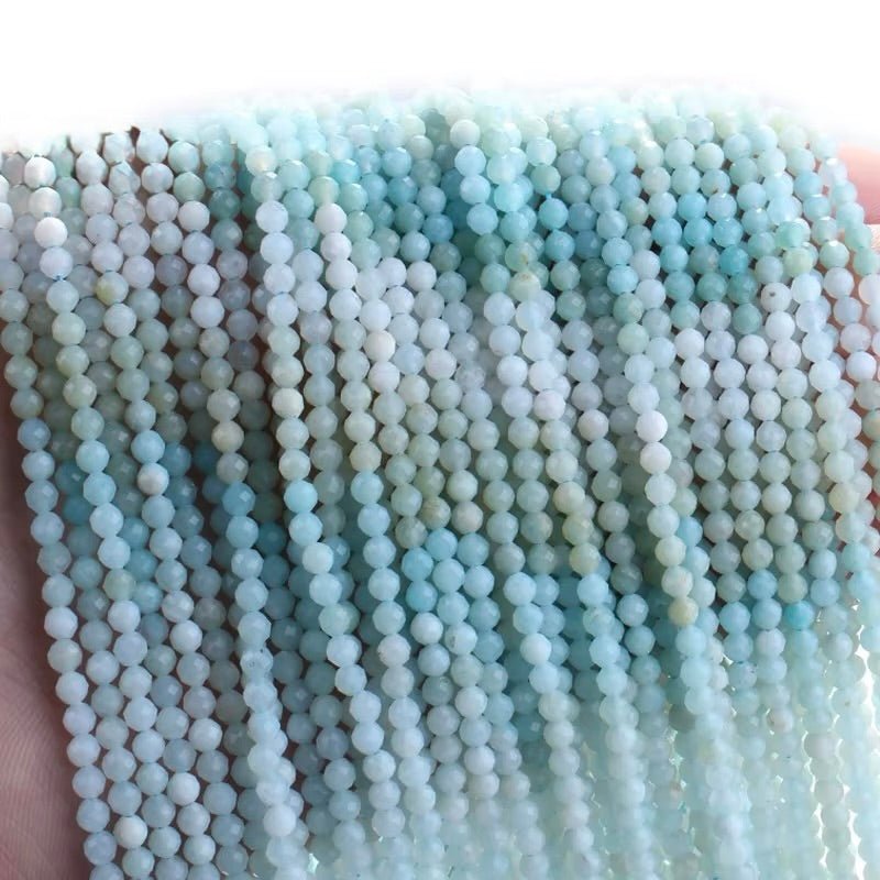 Amazonit Perler – Gradueret Farvet (3mm) Grade A - Uniq Perler - 125632