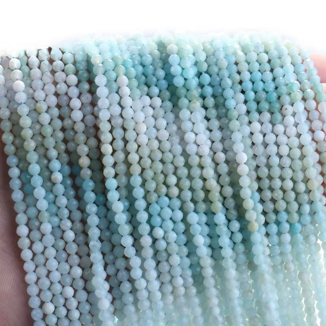 Amazonit Perler – Gradueret Farvet (3mm) Grade A - Uniq Perler - 125632